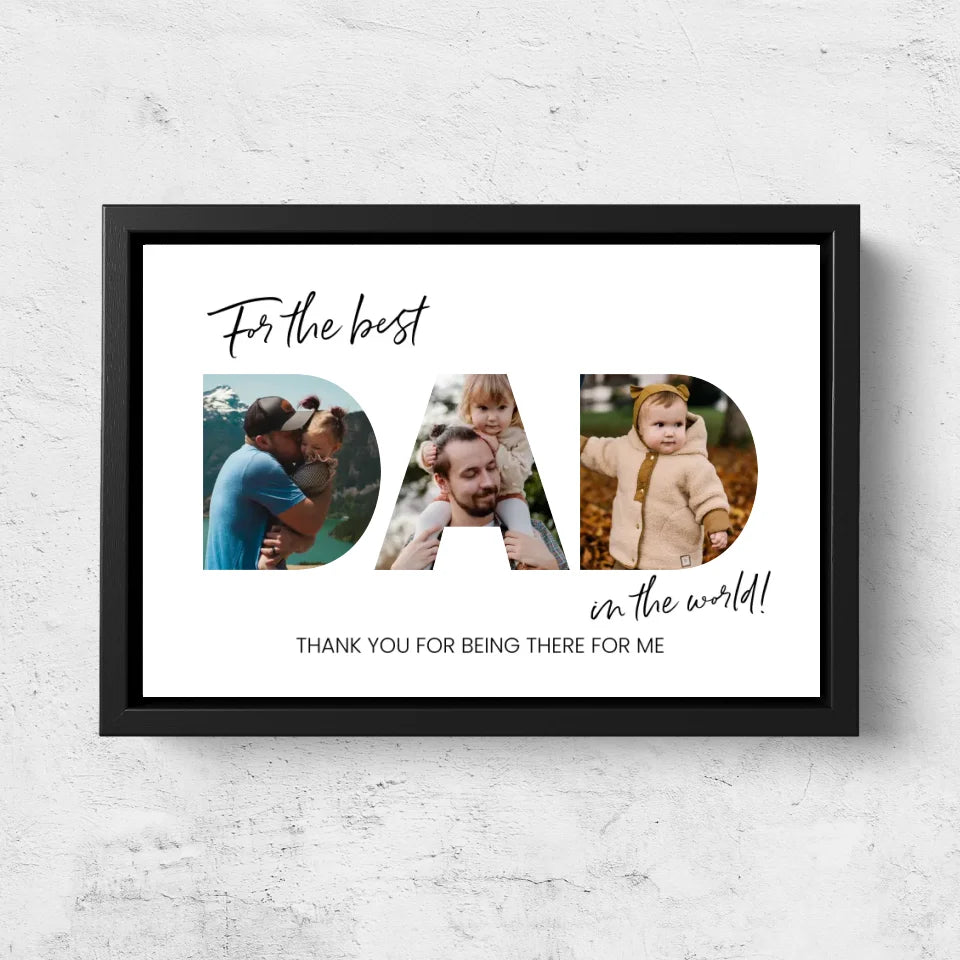 Personalized Canvas "For the best Dad"