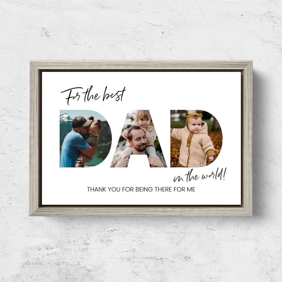 Personalized Canvas "For the best Dad"