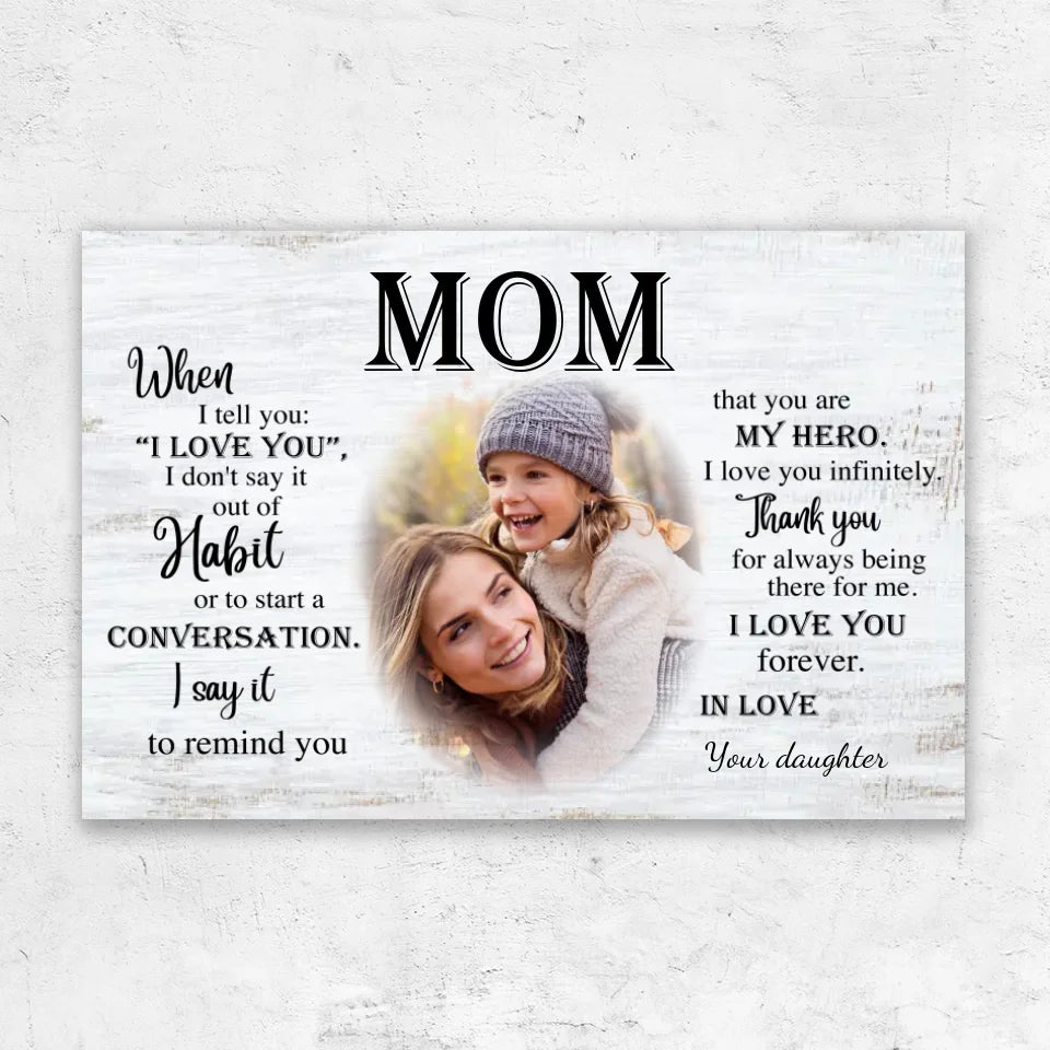 Personalized Canvas "To Mom"