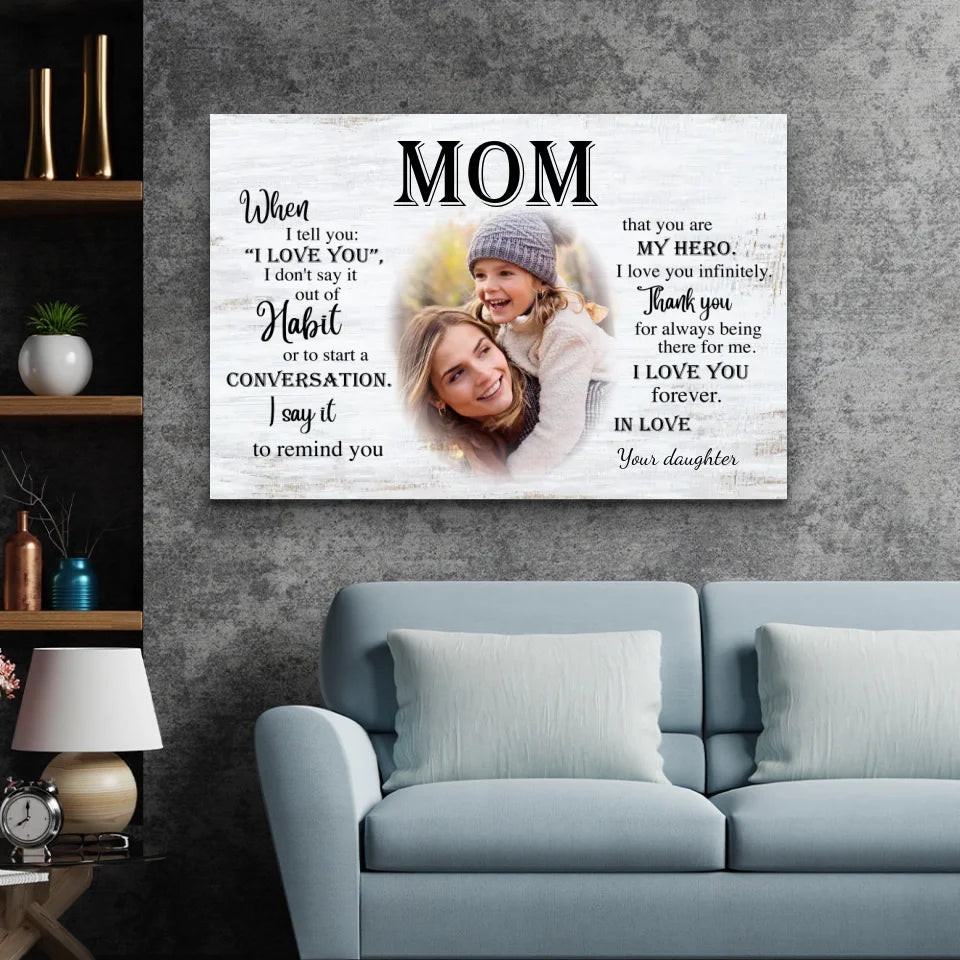 Personalized Canvas "To Mom"