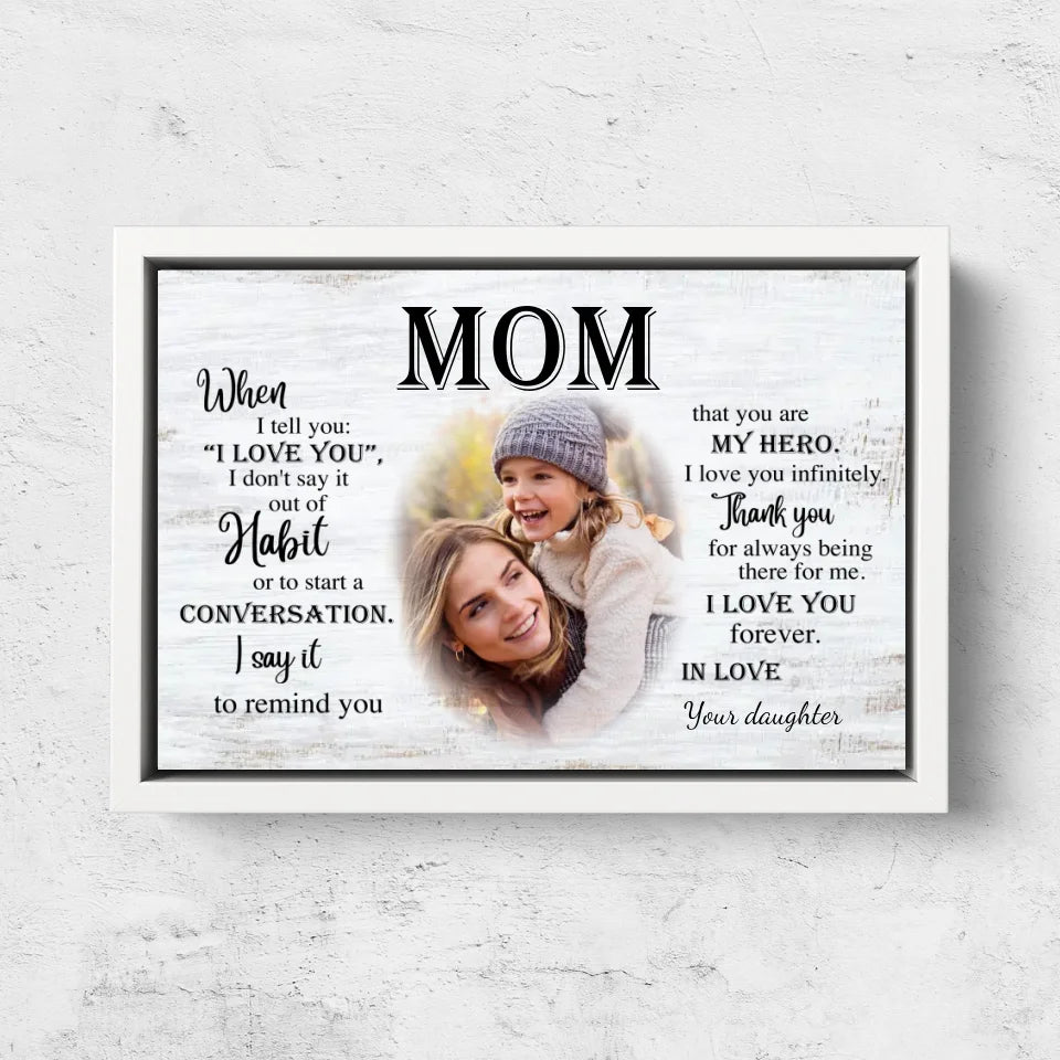 Personalized Canvas "To Mom"