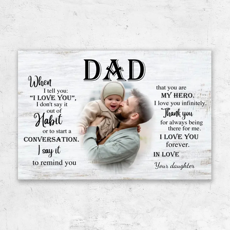 Personalized Canvas "To Dad"