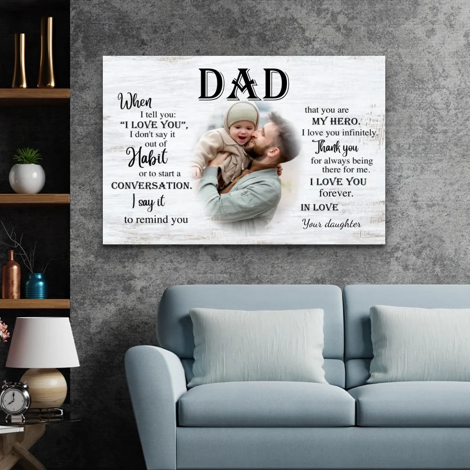 Personalized Canvas "To Dad"