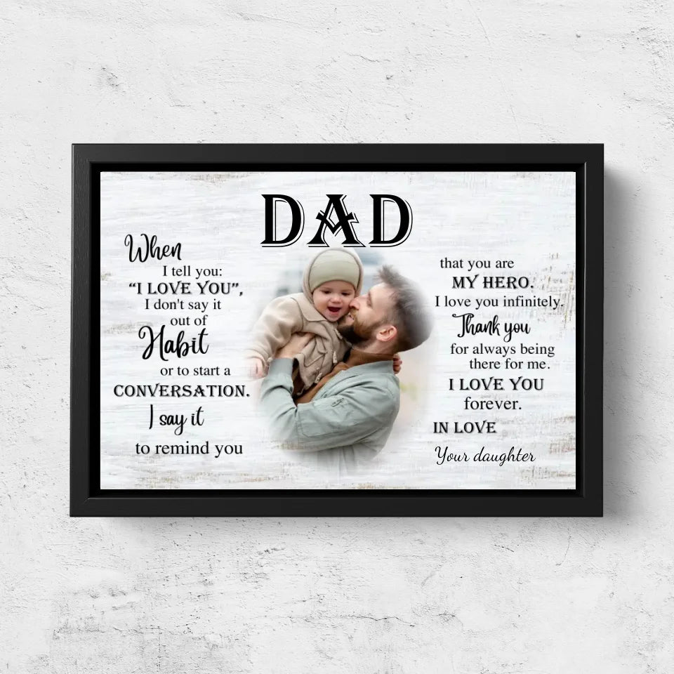 Personalized Canvas "To Dad"