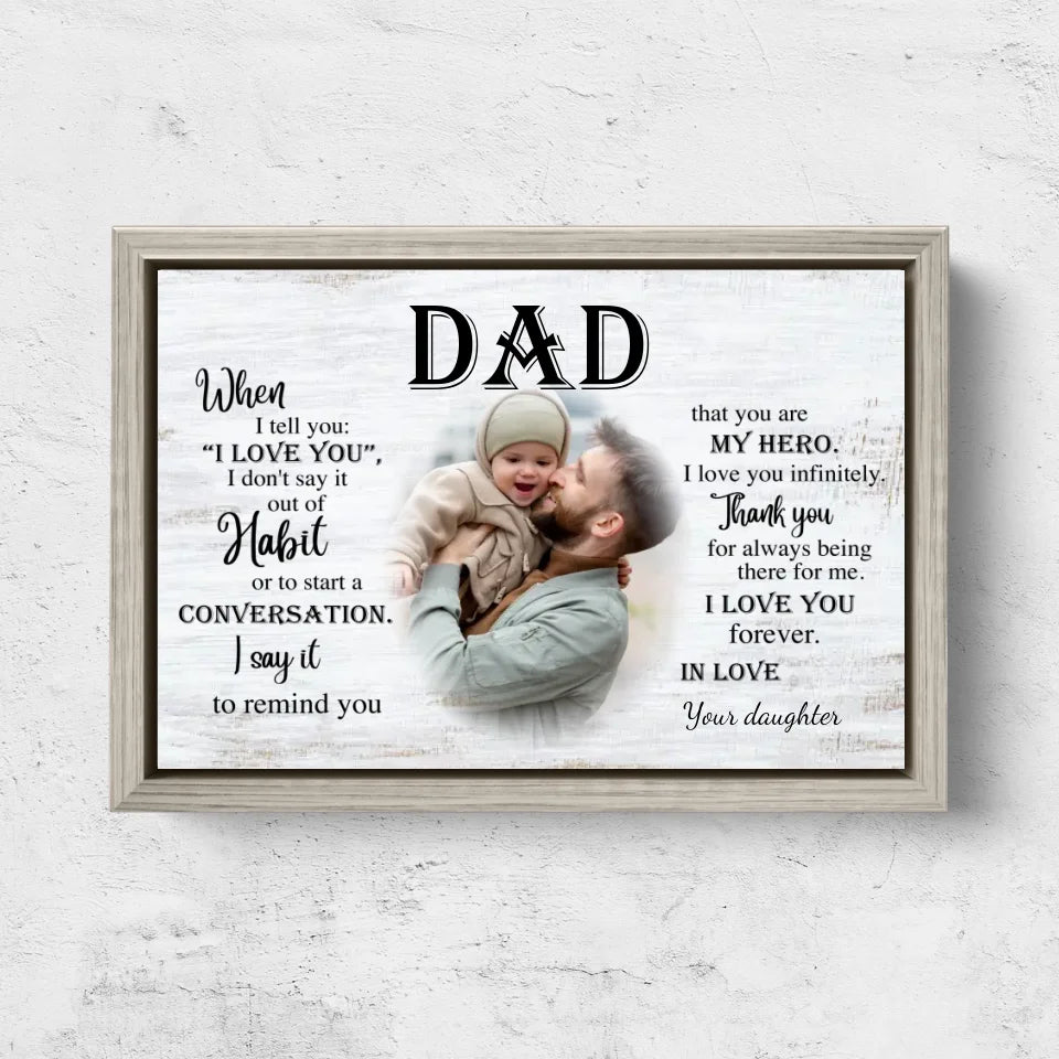 Personalized Canvas "To Dad"