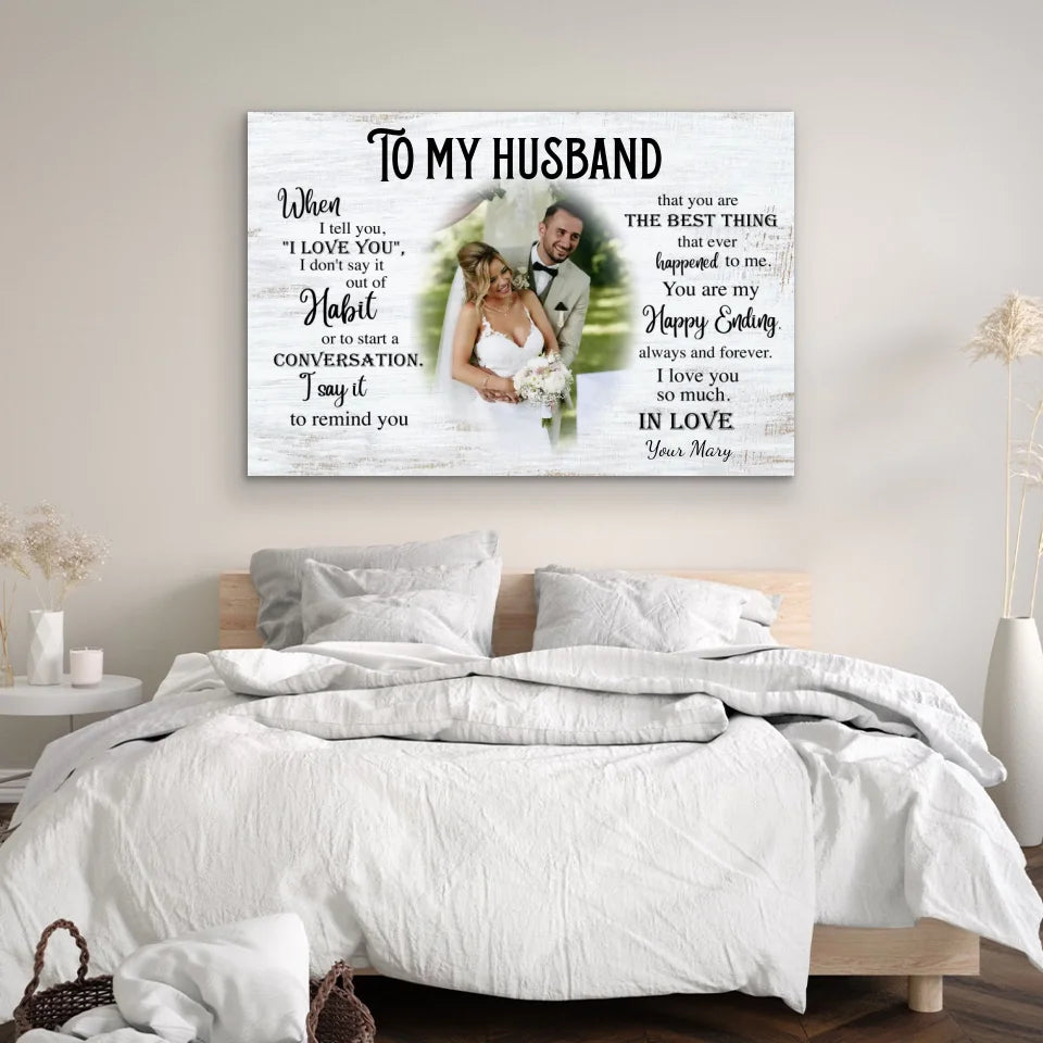 Personalized Canvas "To my husband"