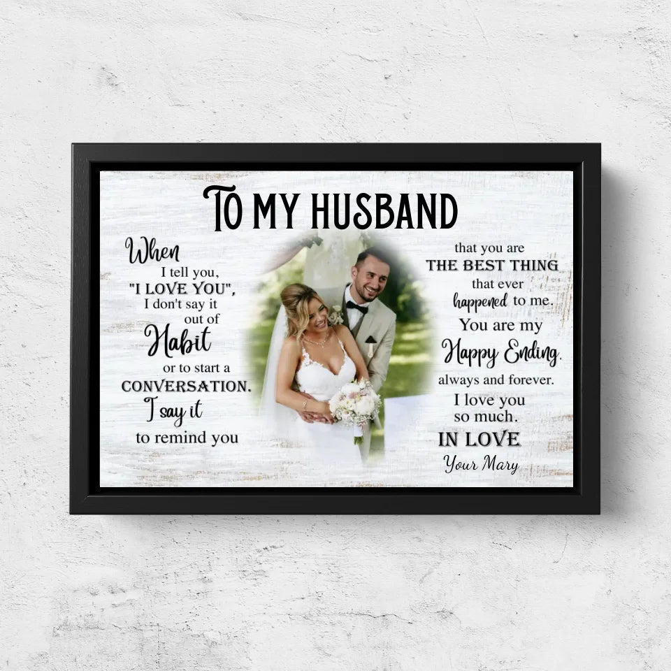 Personalized Canvas "To my husband"