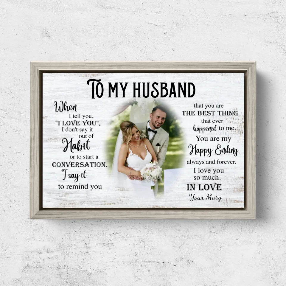 Personalized Canvas "To my husband"