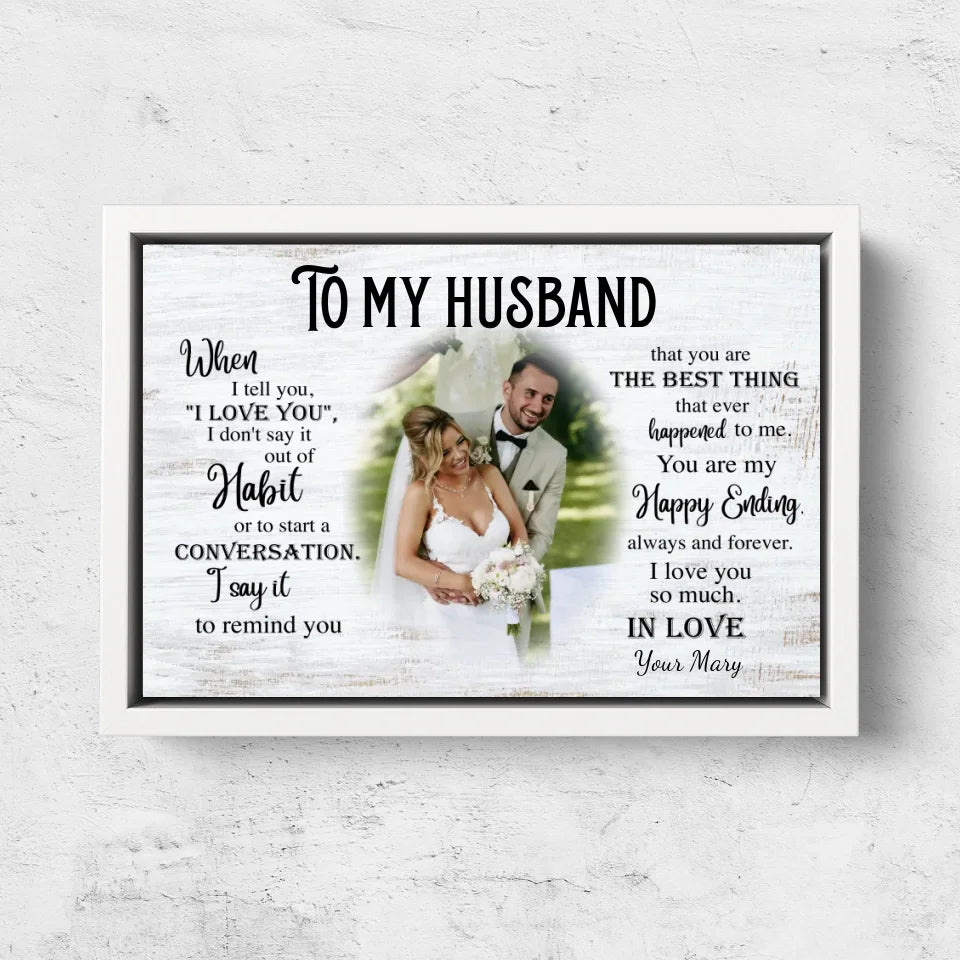 Personalized Canvas "To my husband"