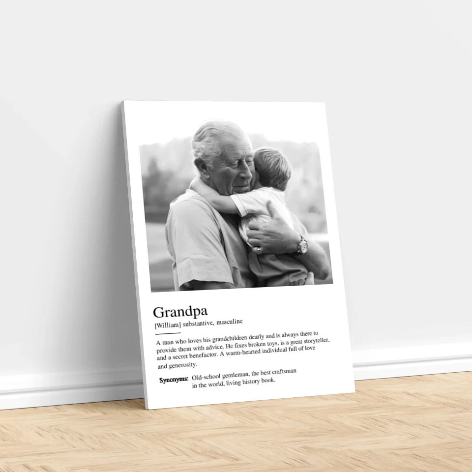 Personalized Canvas "Definition Grandpa"