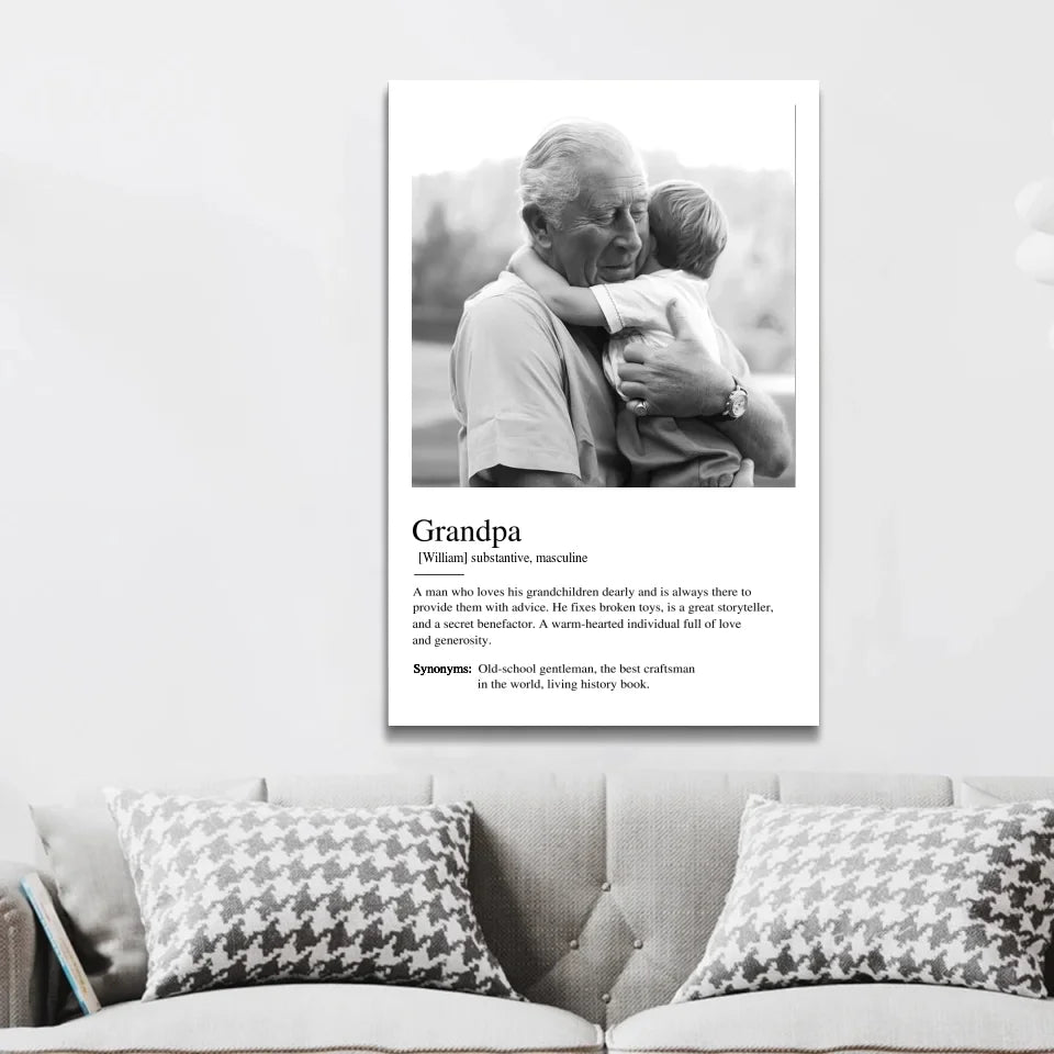 Personalized Canvas "Definition Grandpa"