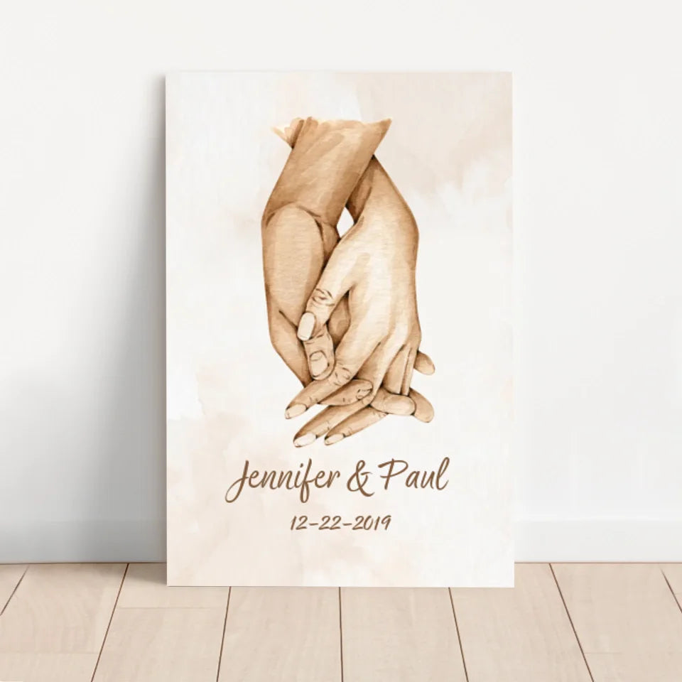 Personalized Canvas "Hand in hand"