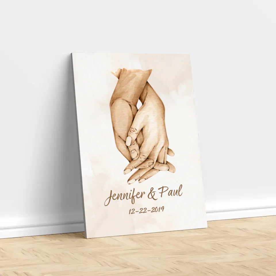 Personalized Canvas "Hand in hand"