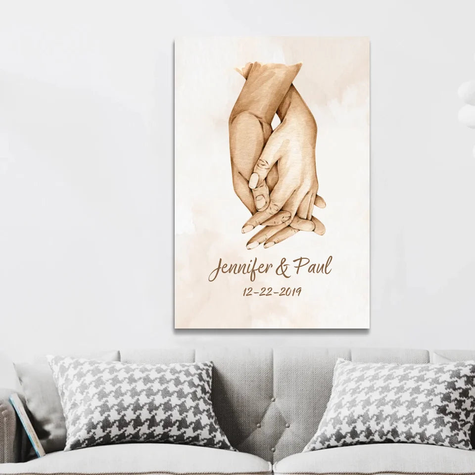 Personalized Canvas "Hand in hand"