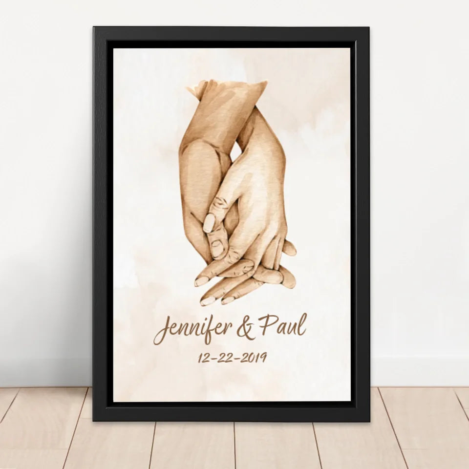 Personalized Canvas "Hand in hand"