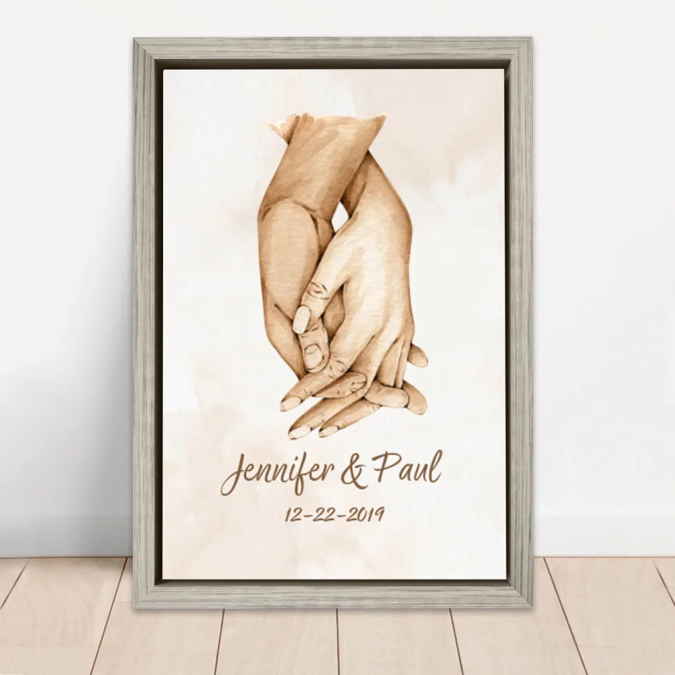 Personalized Canvas "Hand in hand"