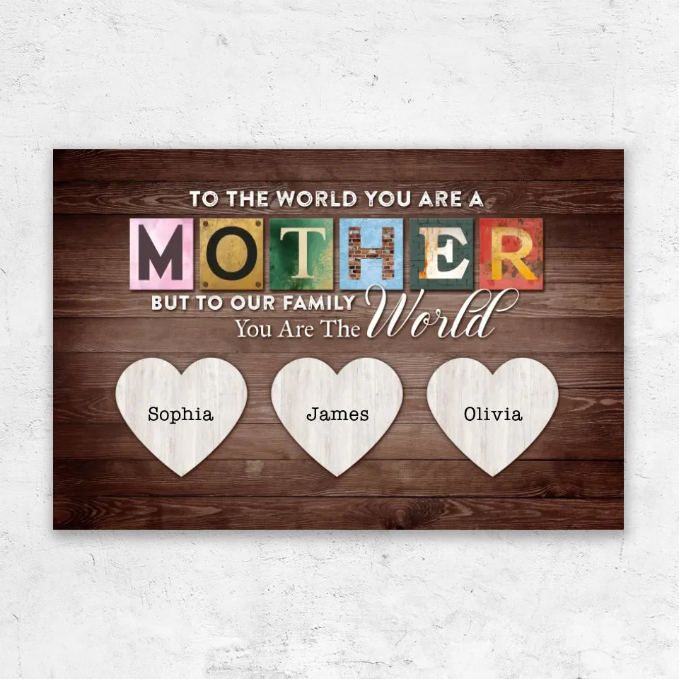 Personalized Canvas "Mom's importance for the family"