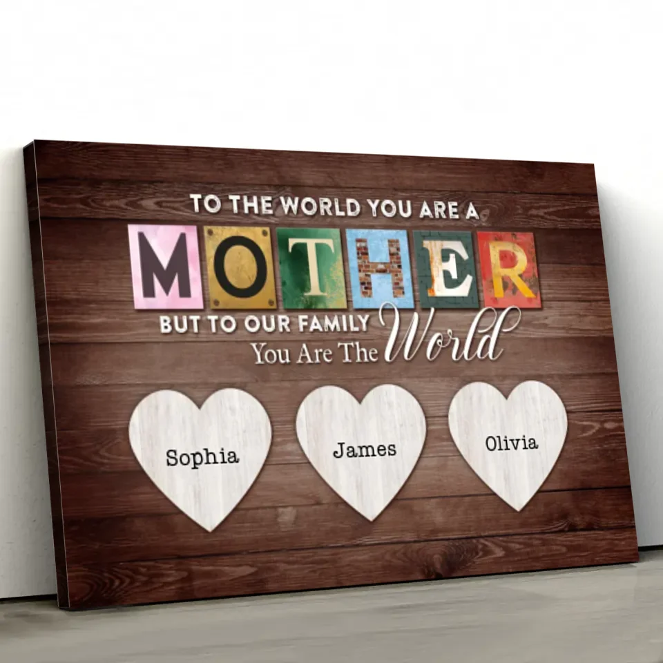 Personalized Canvas "Mom's importance for the family"