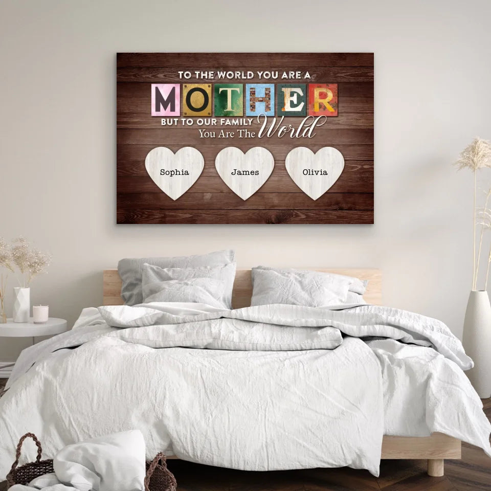 Personalized Canvas "Mom's importance for the family"