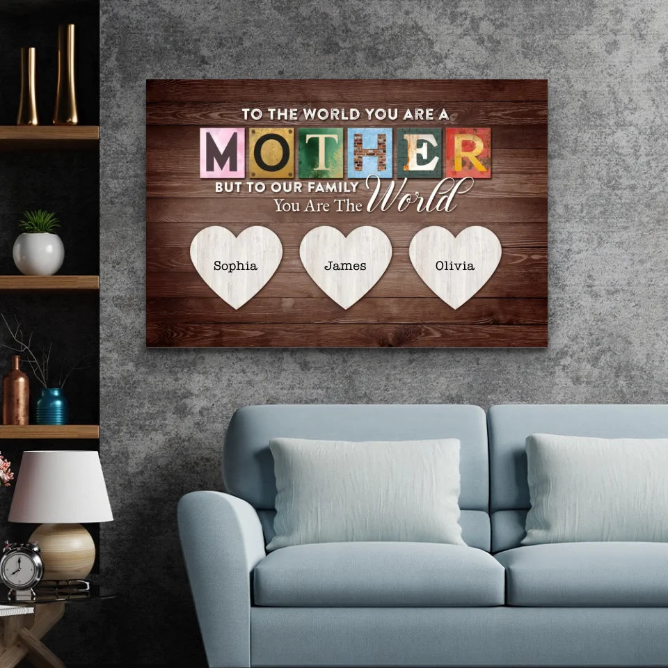 Personalized Canvas "Mom's importance for the family"