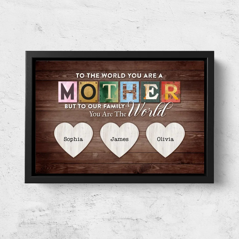 Personalized Canvas "Mom's importance for the family"