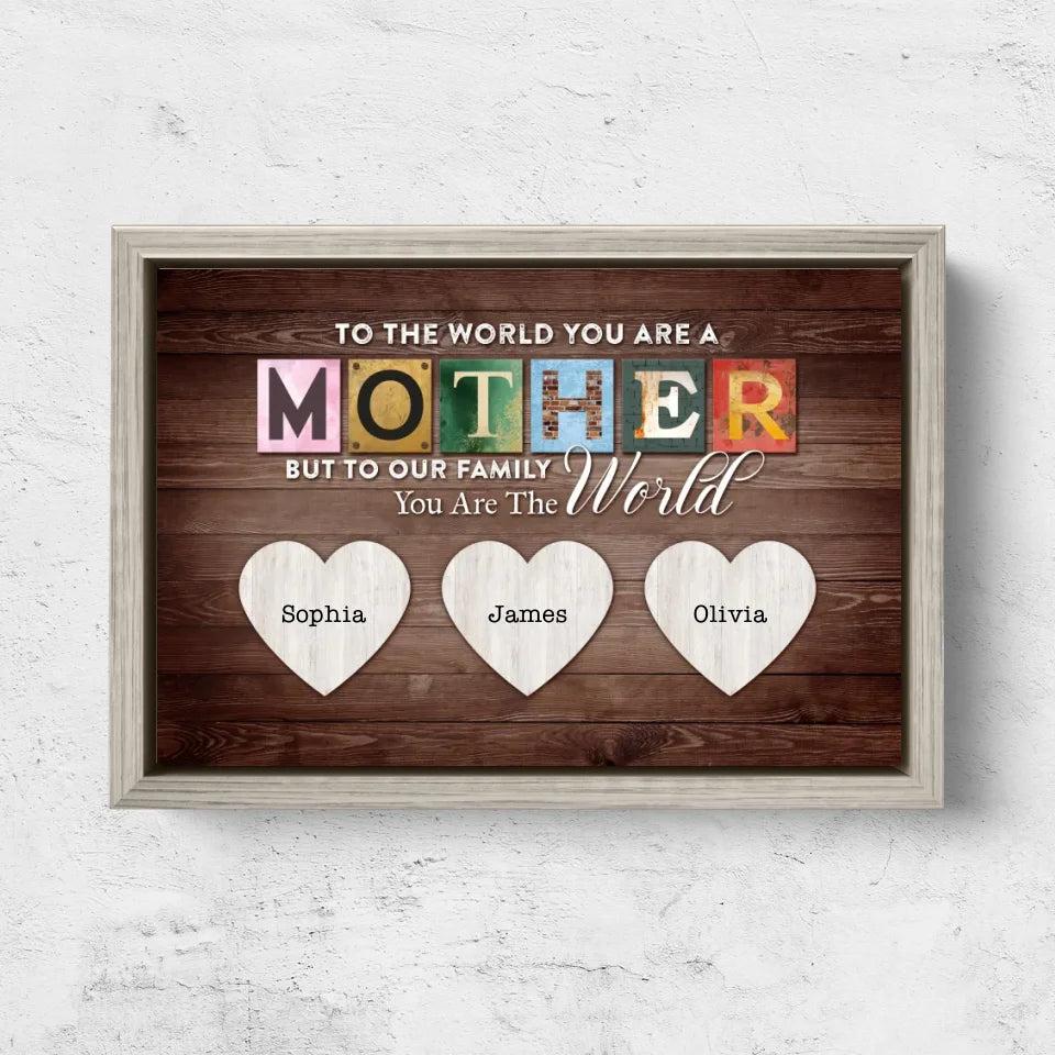 Personalized Canvas "Mom's importance for the family"