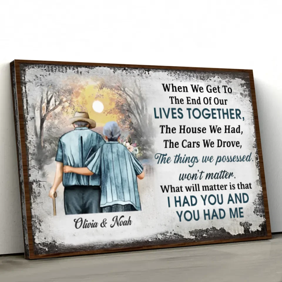 Personalized Canvas “I had you and you had me - with sunset“