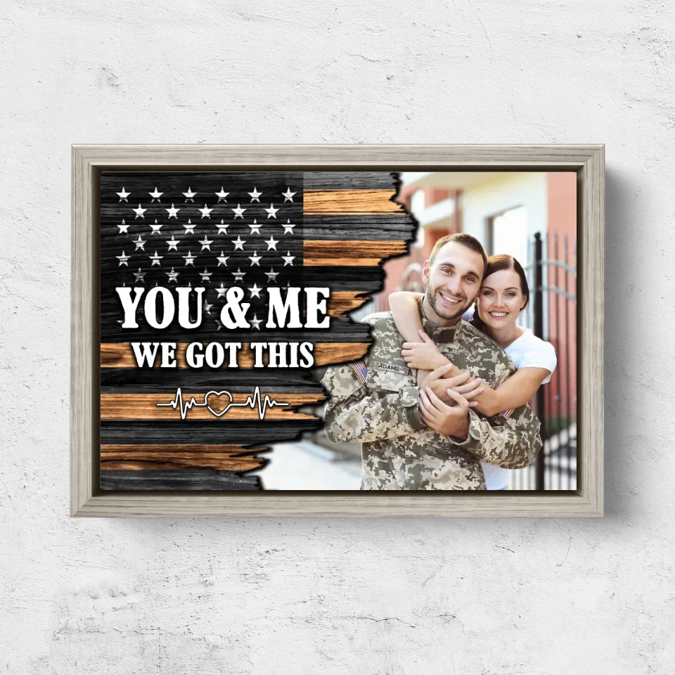 Personalized Canvas "You and me we got this - USA Flag"