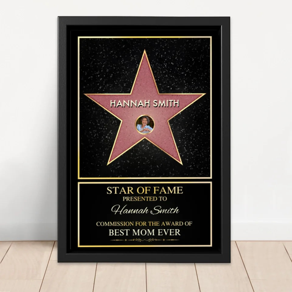 Personalized Canvas "Star of Fame - with custom photo"