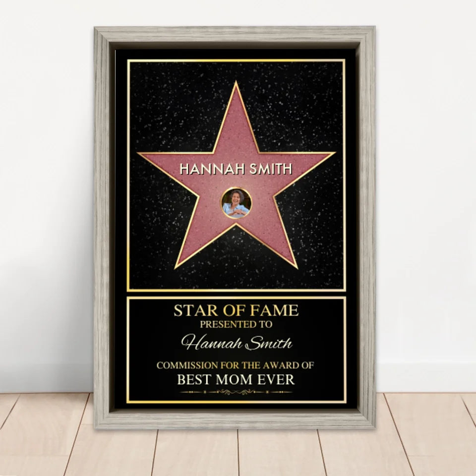 Personalized Canvas "Star of Fame - with custom photo"