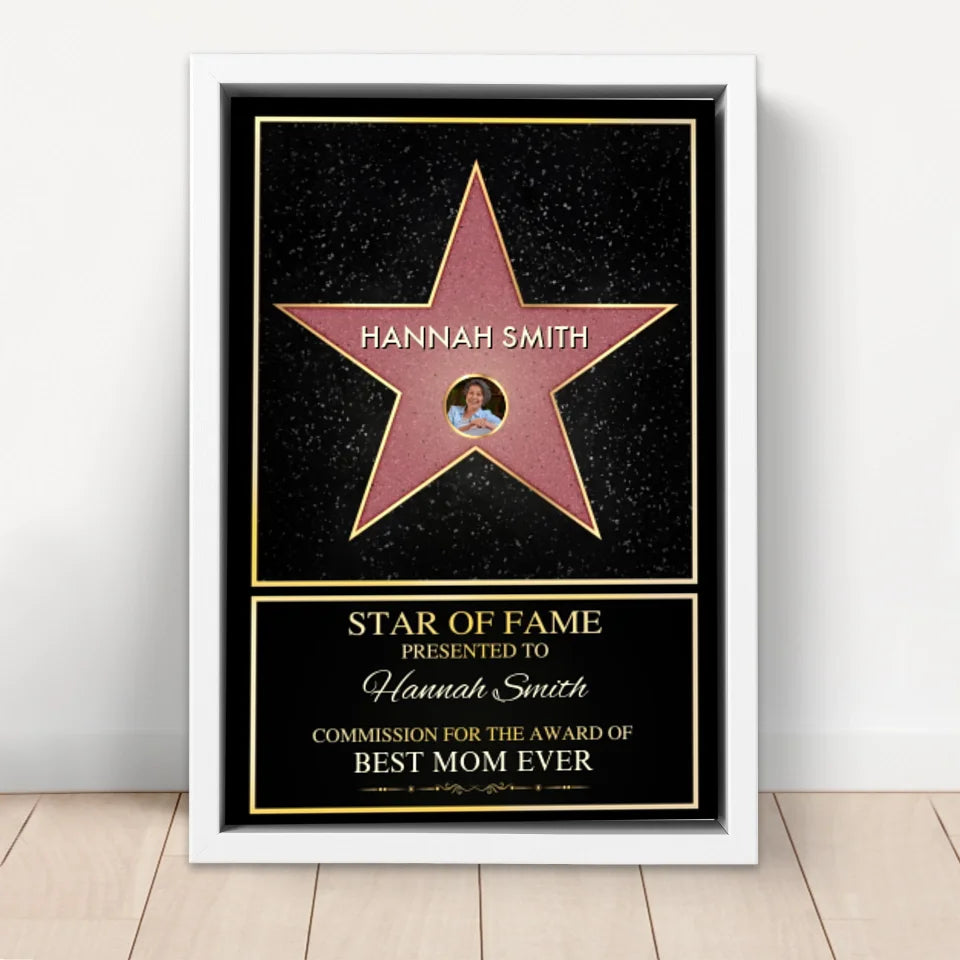 Personalized Canvas "Star of Fame - with custom photo"