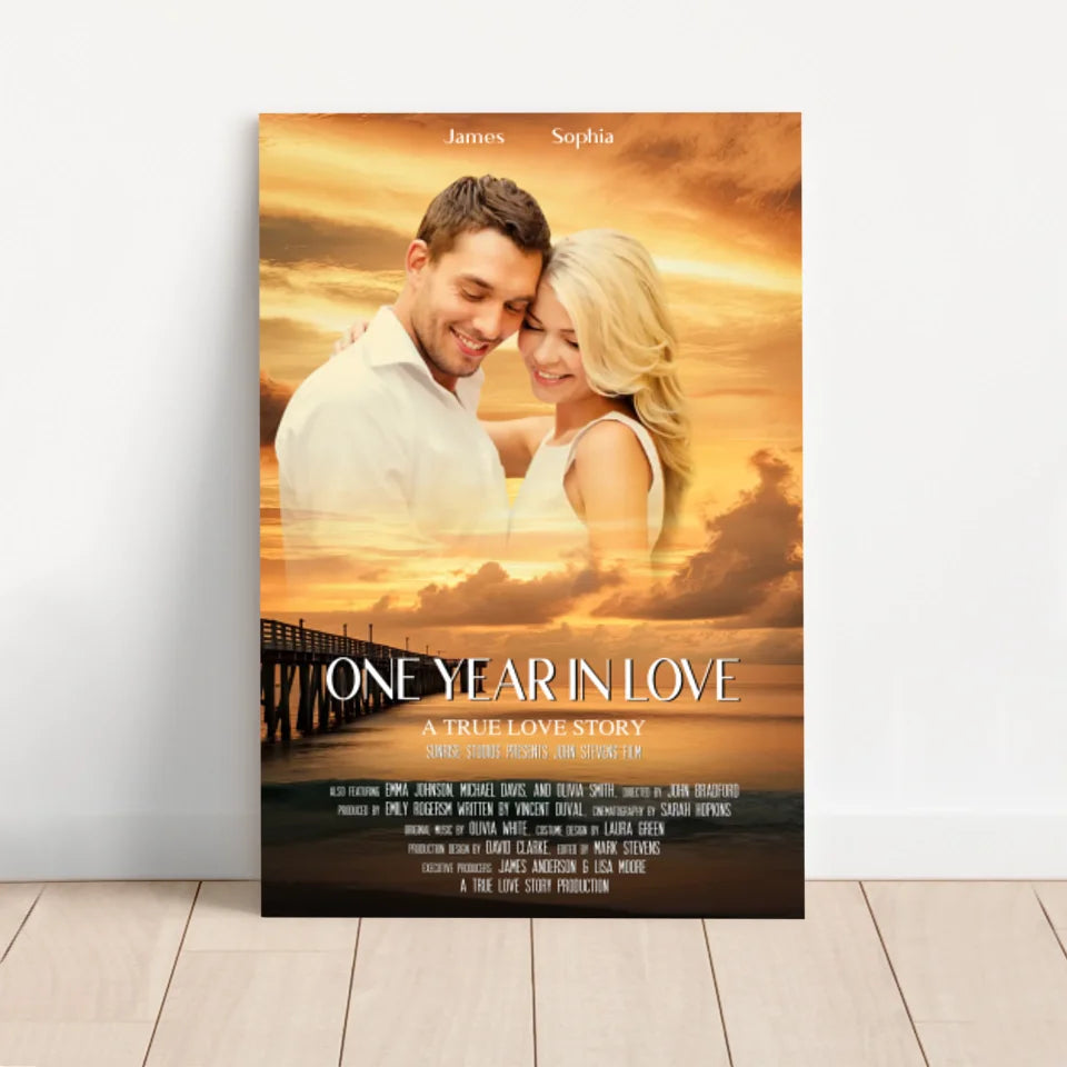 Personalized Canvas "Sunset Movie Cover"