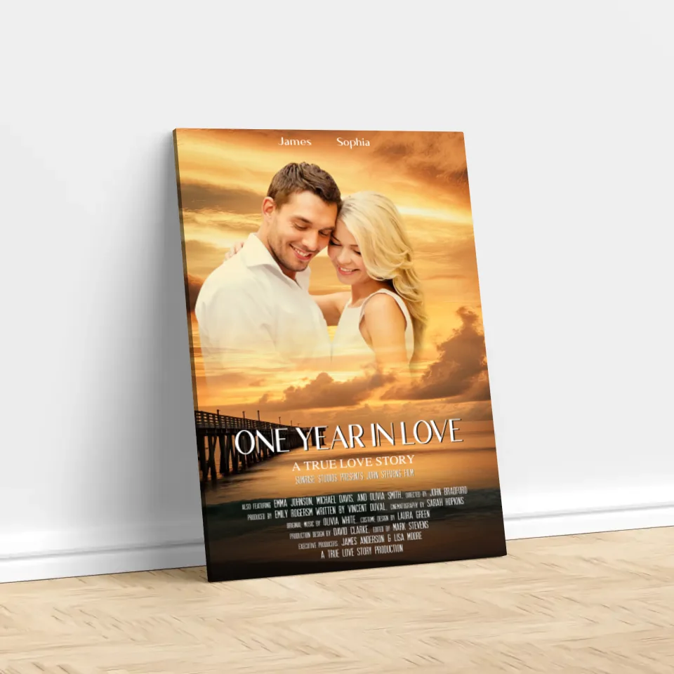 Personalized Canvas "Sunset Movie Cover"