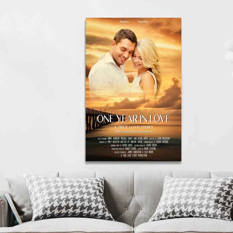 Personalized Canvas "Sunset Movie Cover"