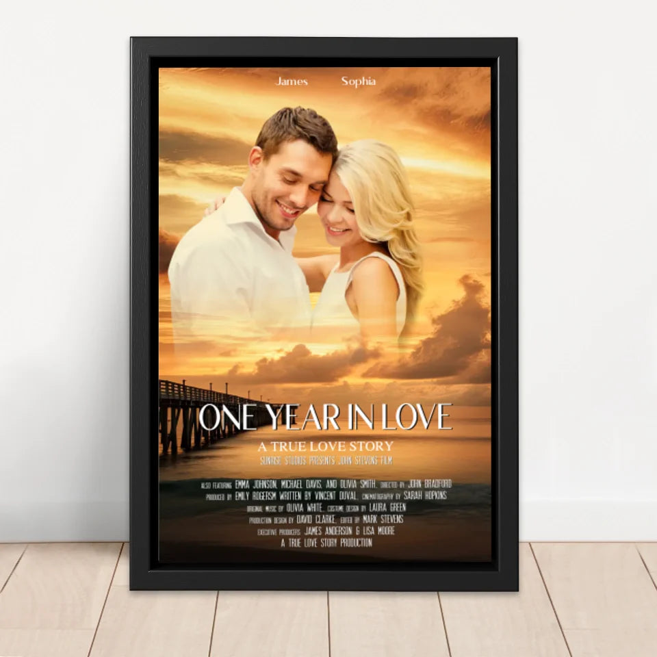 Personalized Canvas "Sunset Movie Cover"