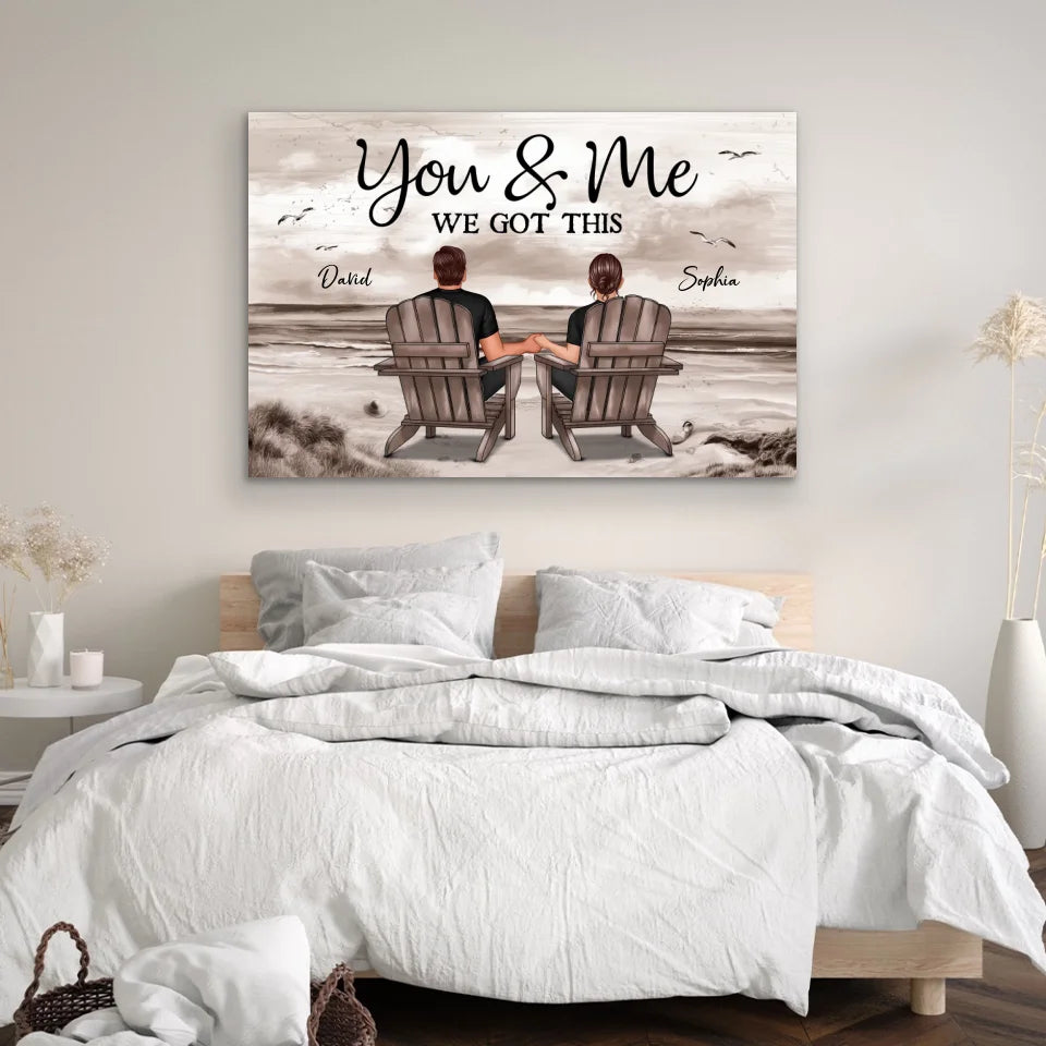 Personalized Canvas "You and me, we got this"