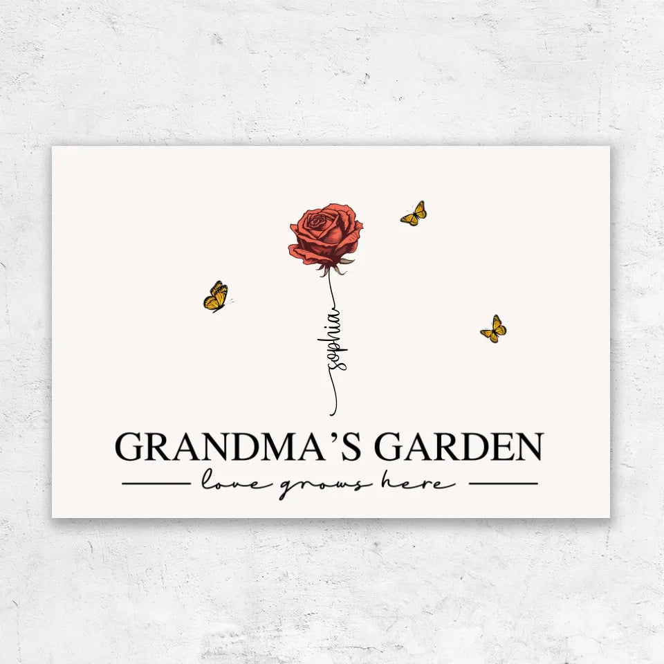 Personalized Canvas “Grandma’s Garden“