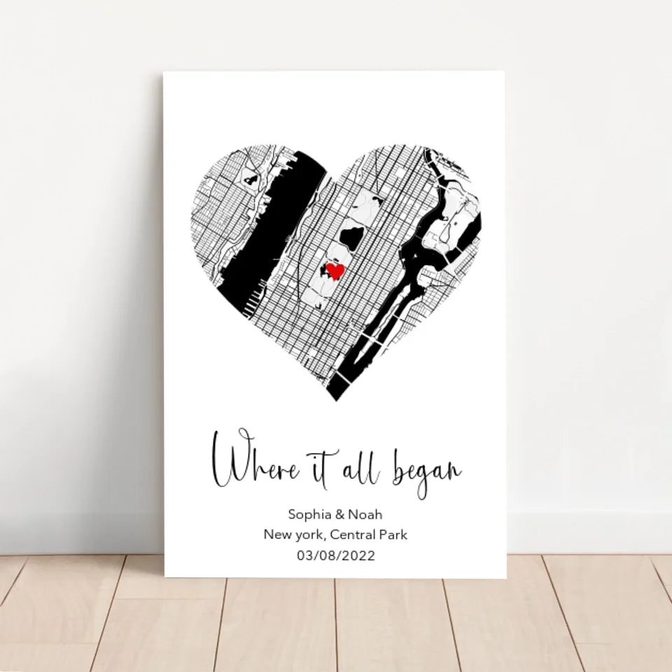 Personalized Canvas "Where it all began"