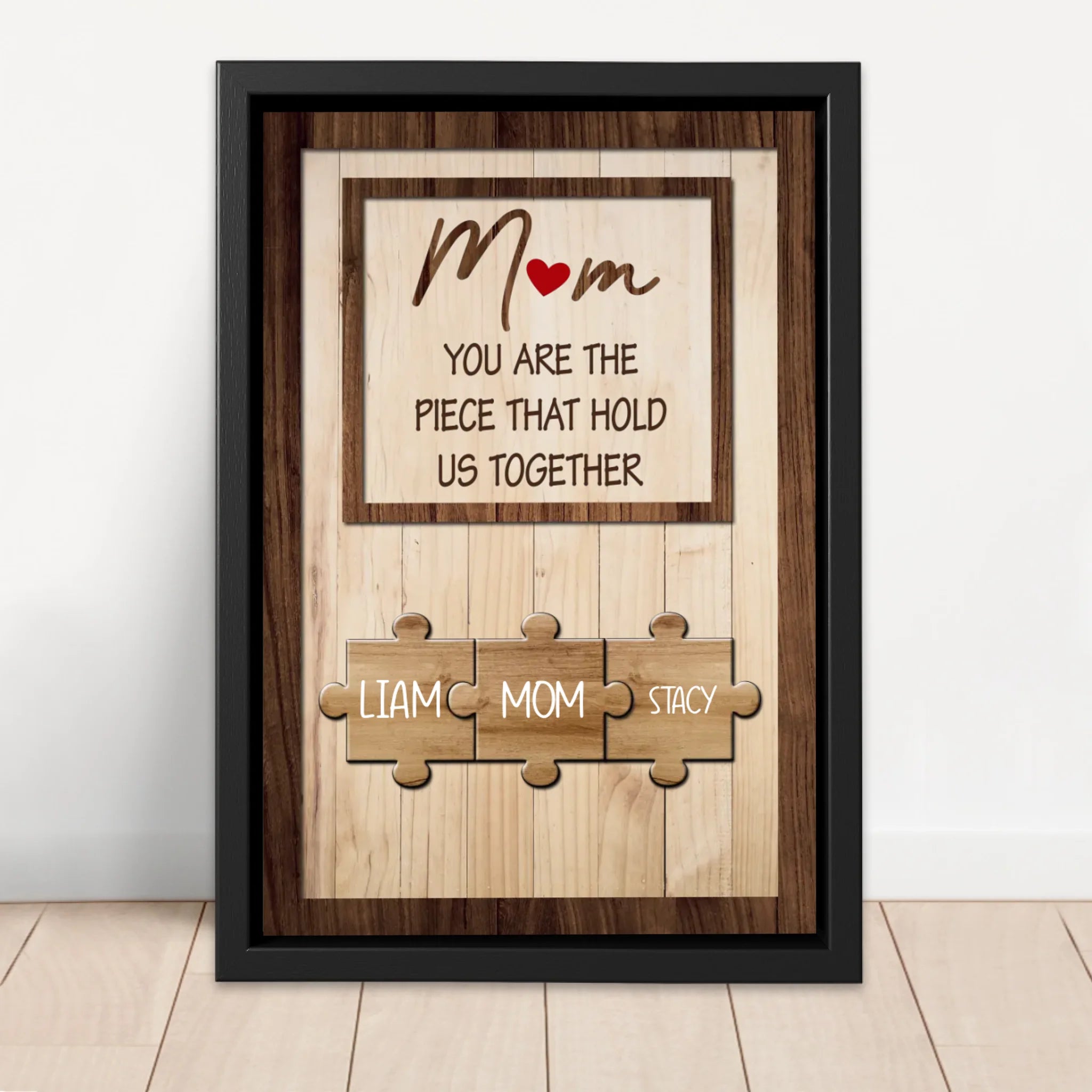 Personalized Canvas "Mom holds us together"