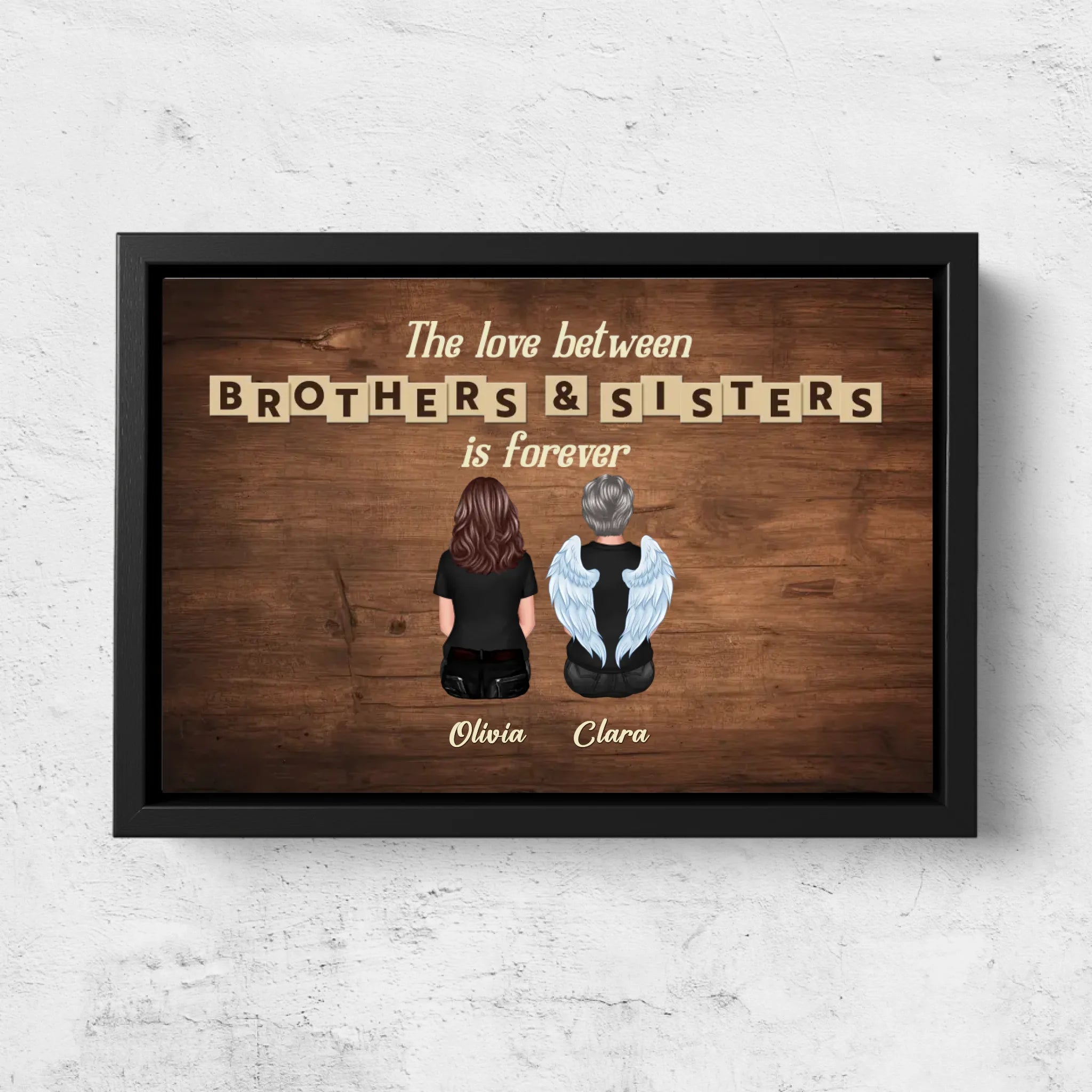 Personalized Canvas “Love between brothers & sisters is forever”