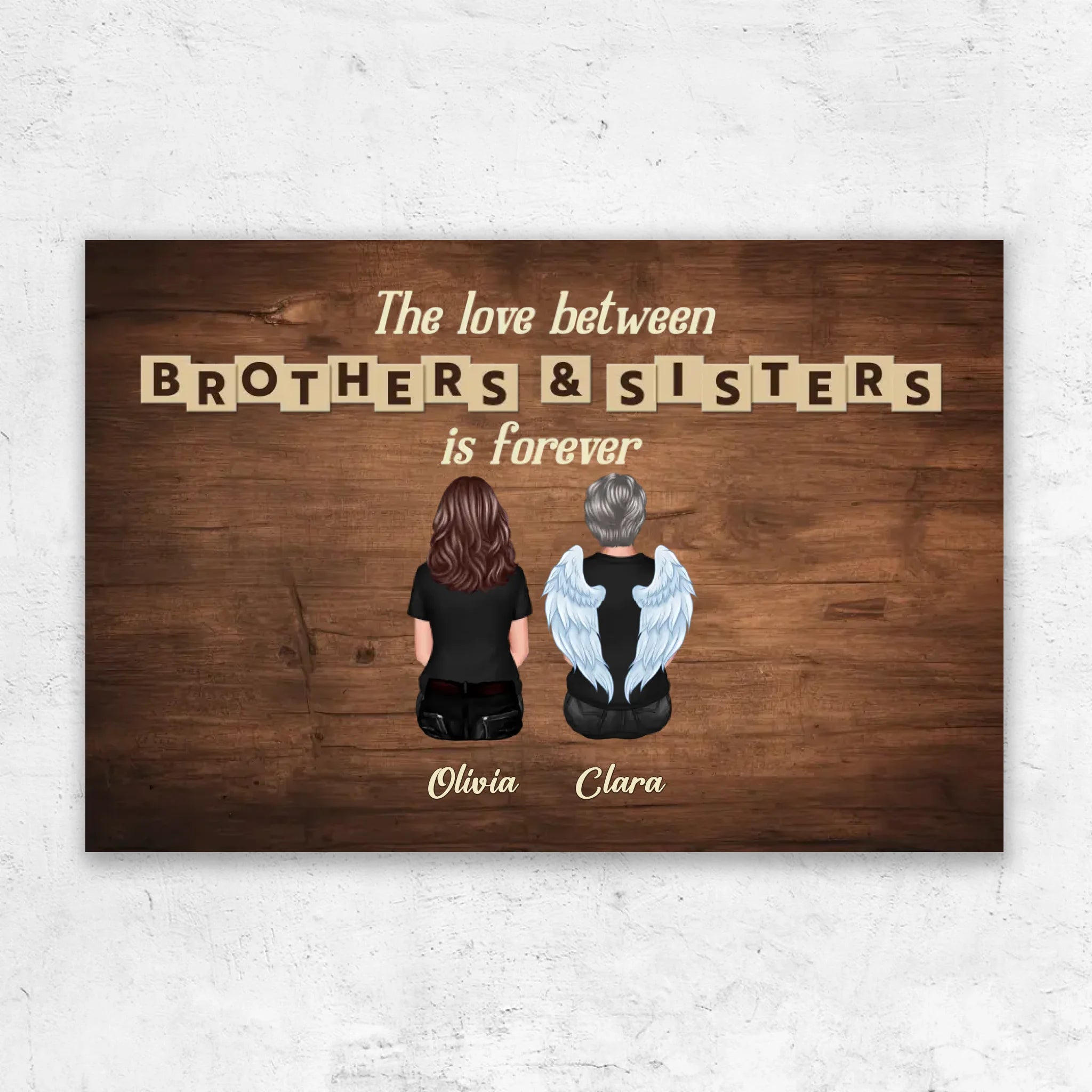 Personalized Canvas “Love between brothers & sisters is forever”