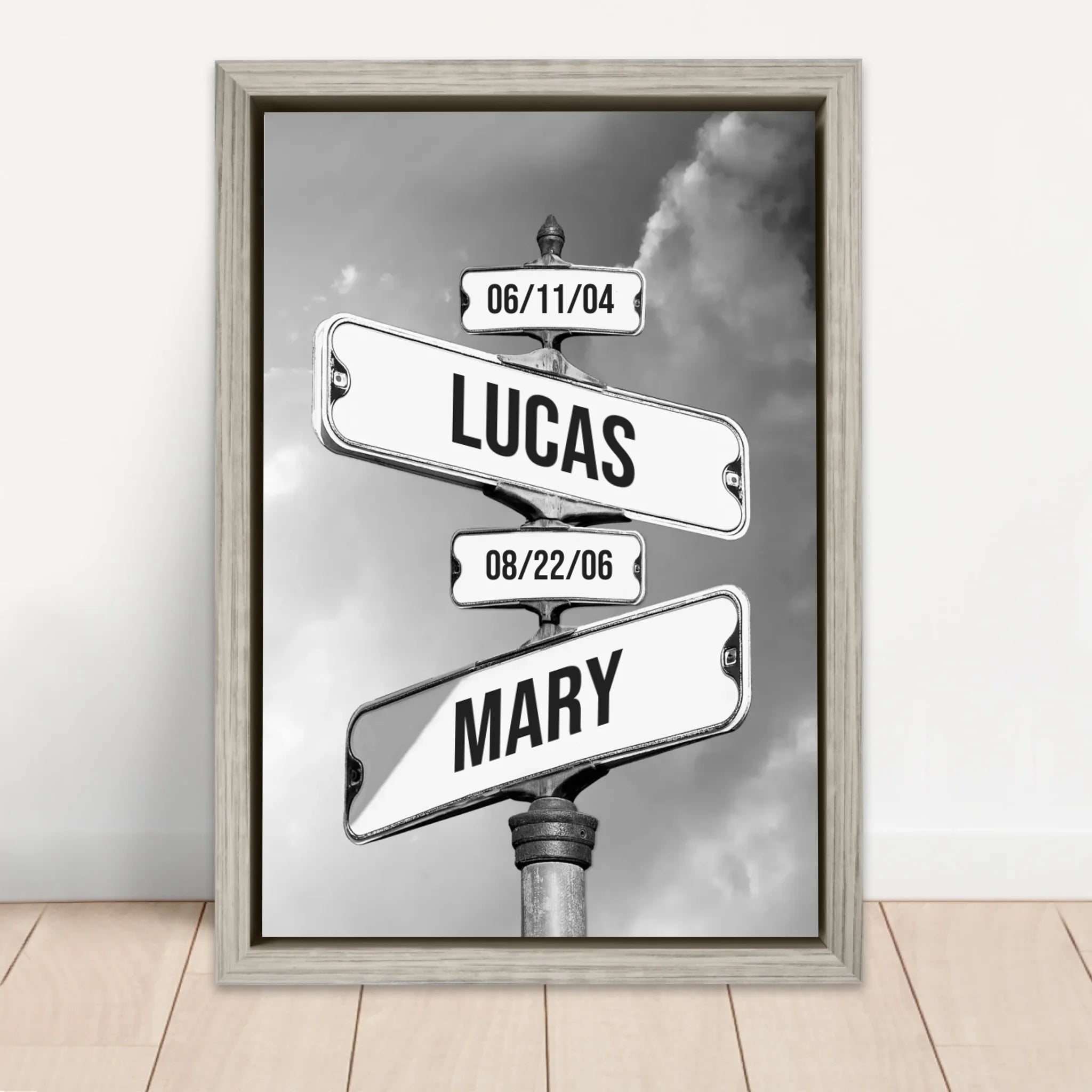 Personalized Canvas "Date of birth of children"