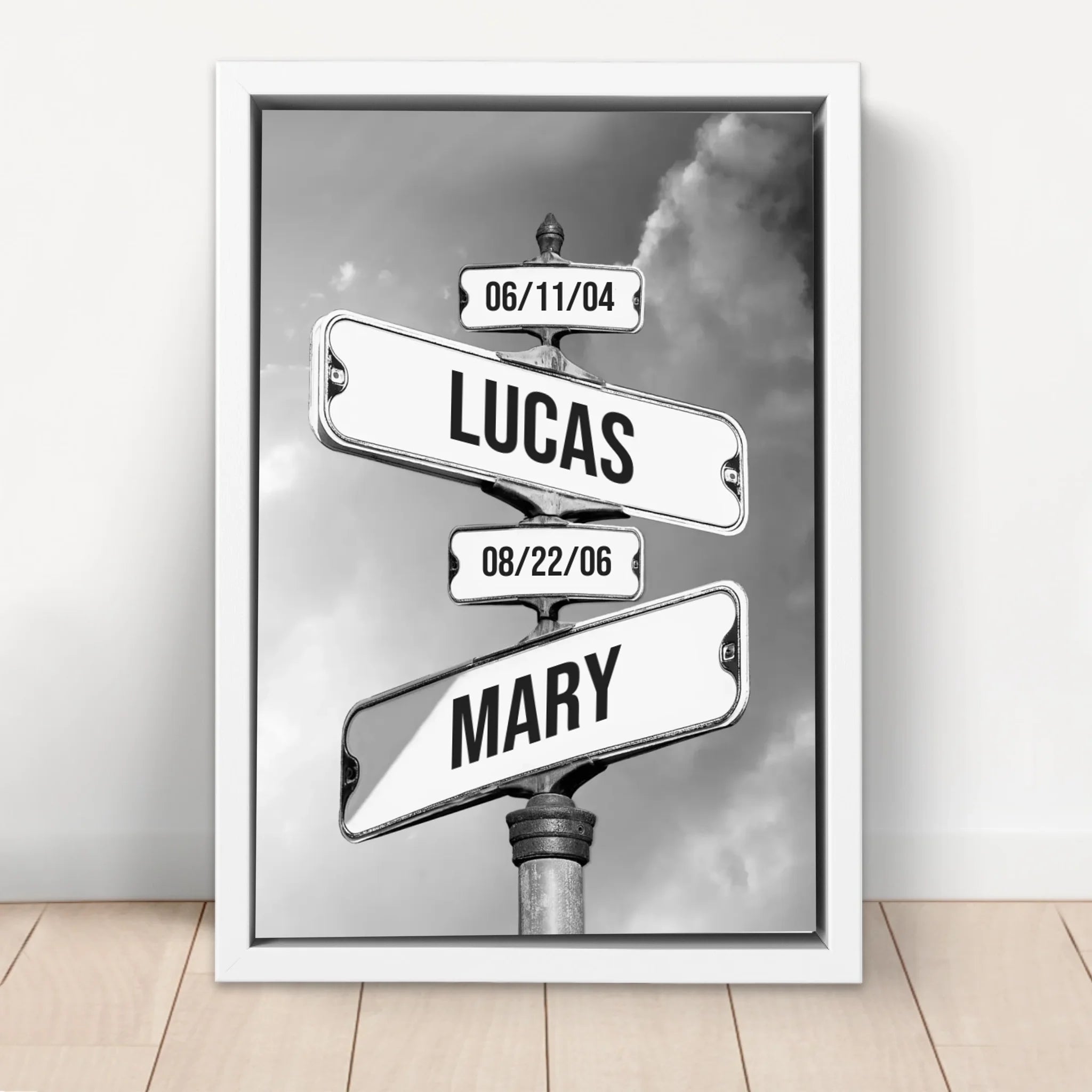 Personalized Canvas "Date of birth of children"