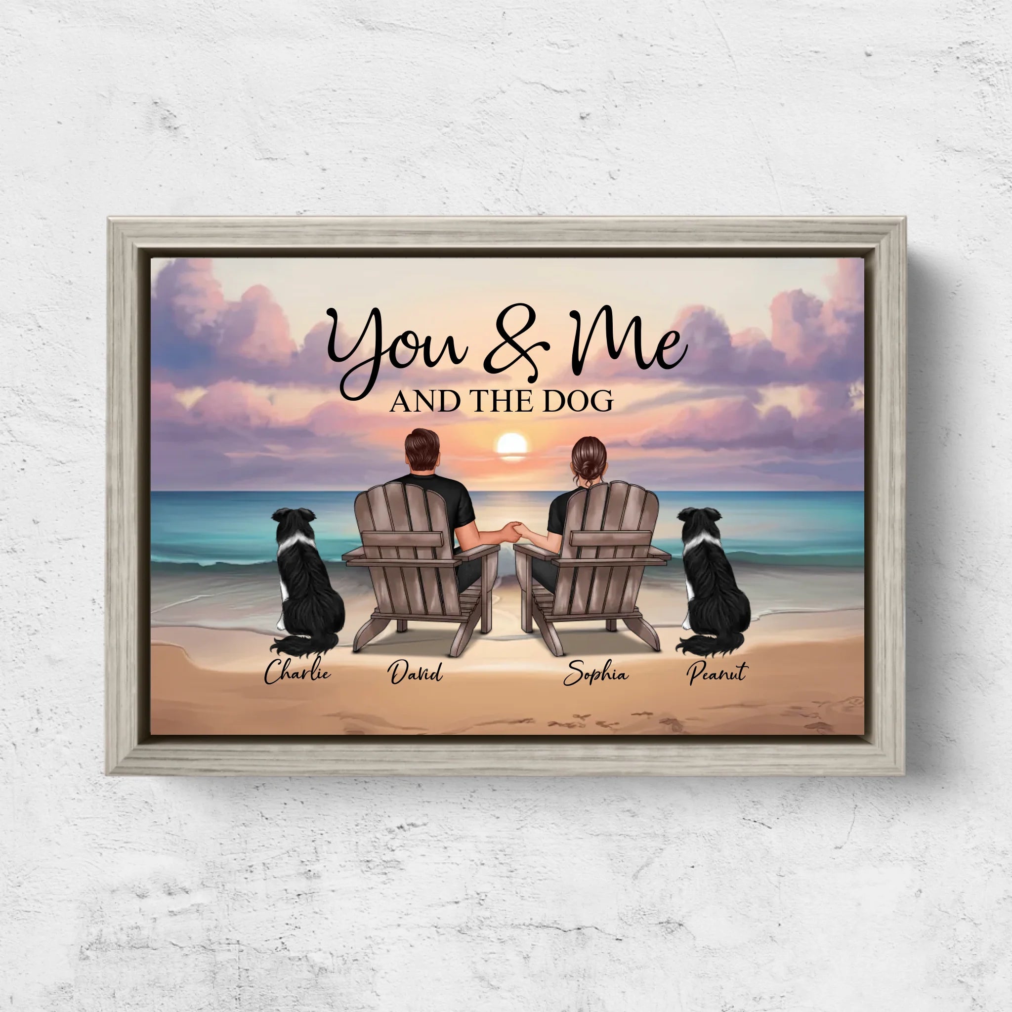Personalized Canvas “You and me and our pet”