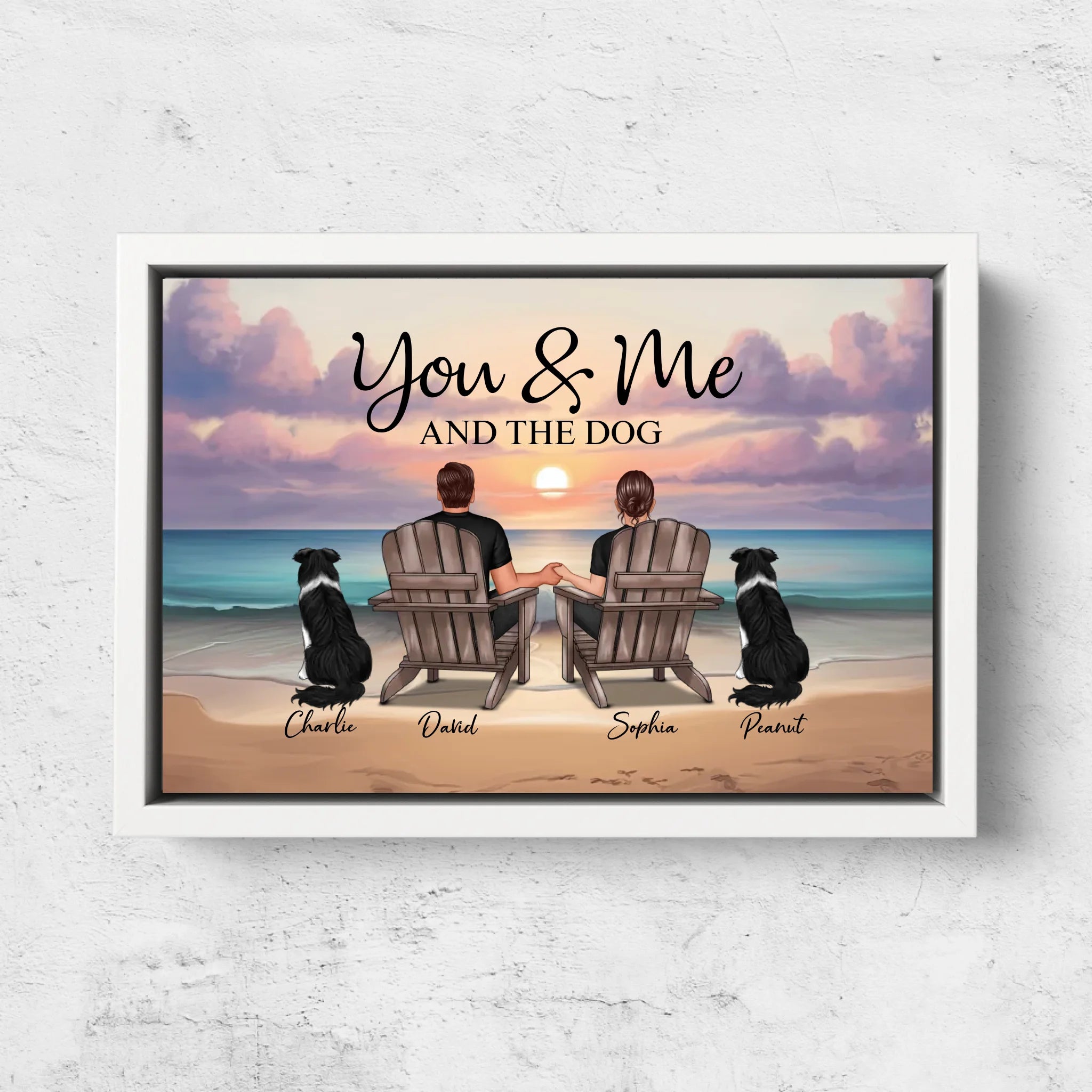 Personalized Canvas “You and me and our pet”