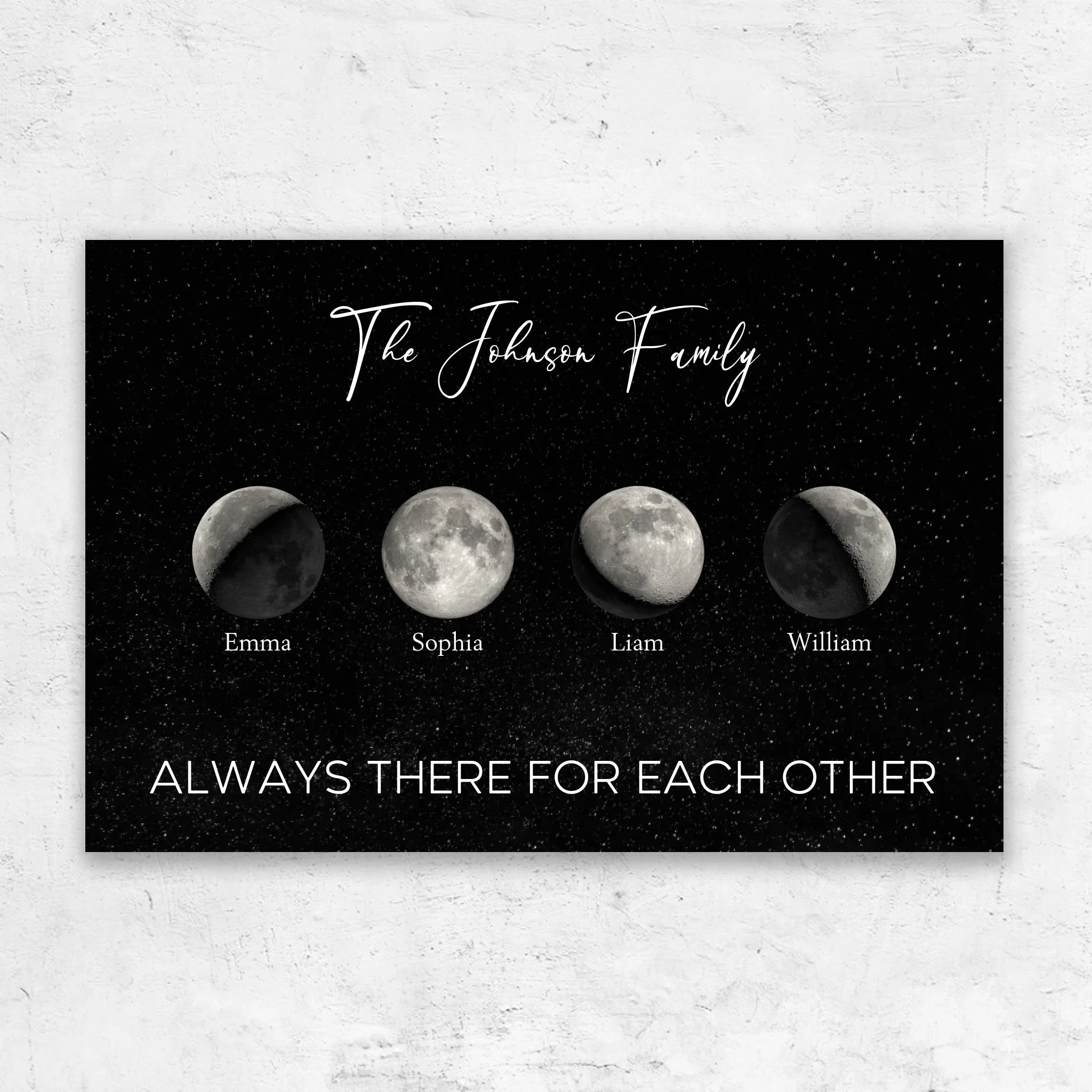 Personalized Canvas "Moon phase for families"