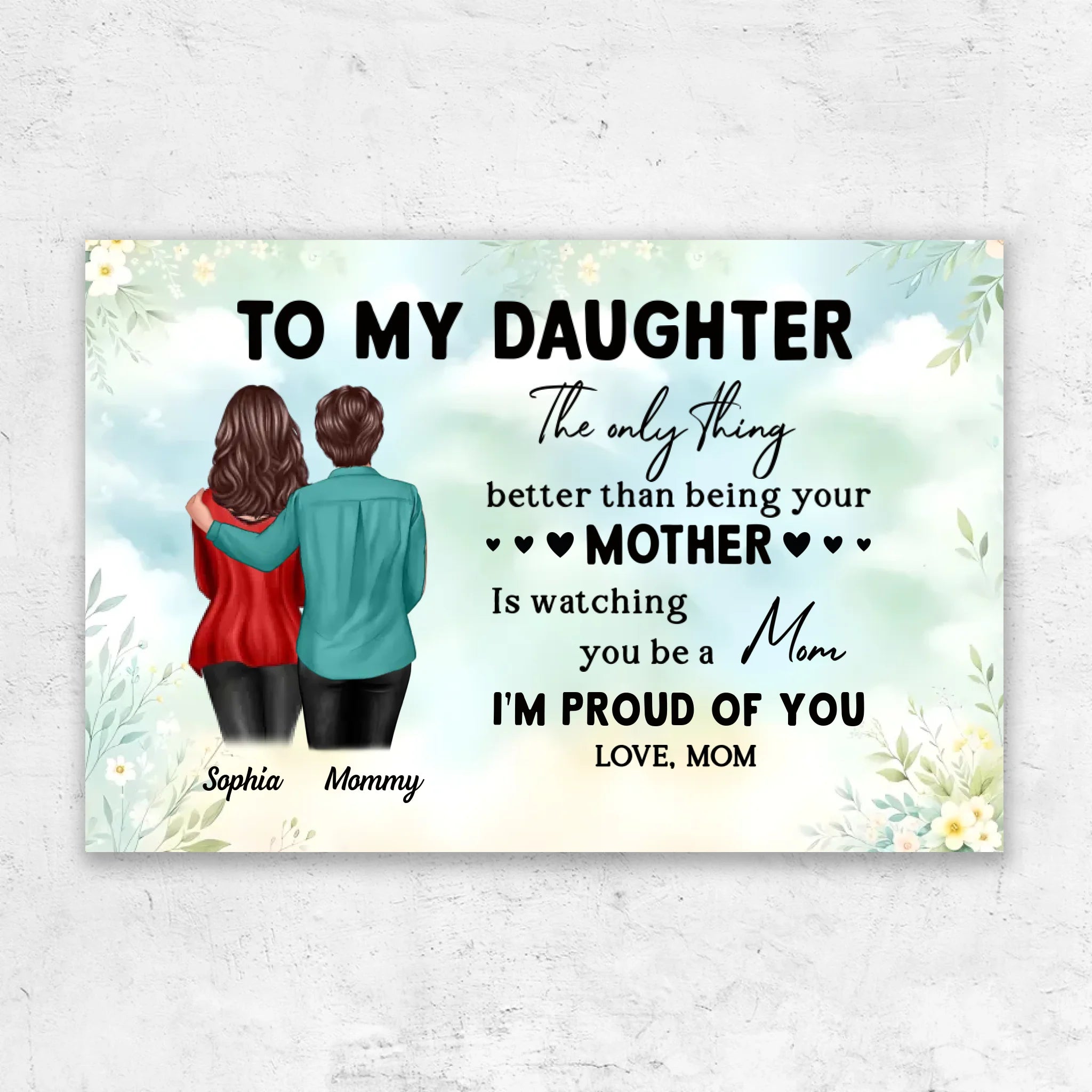 Personalized Canvas "From Mom To Daughter – Mother's Day gift"