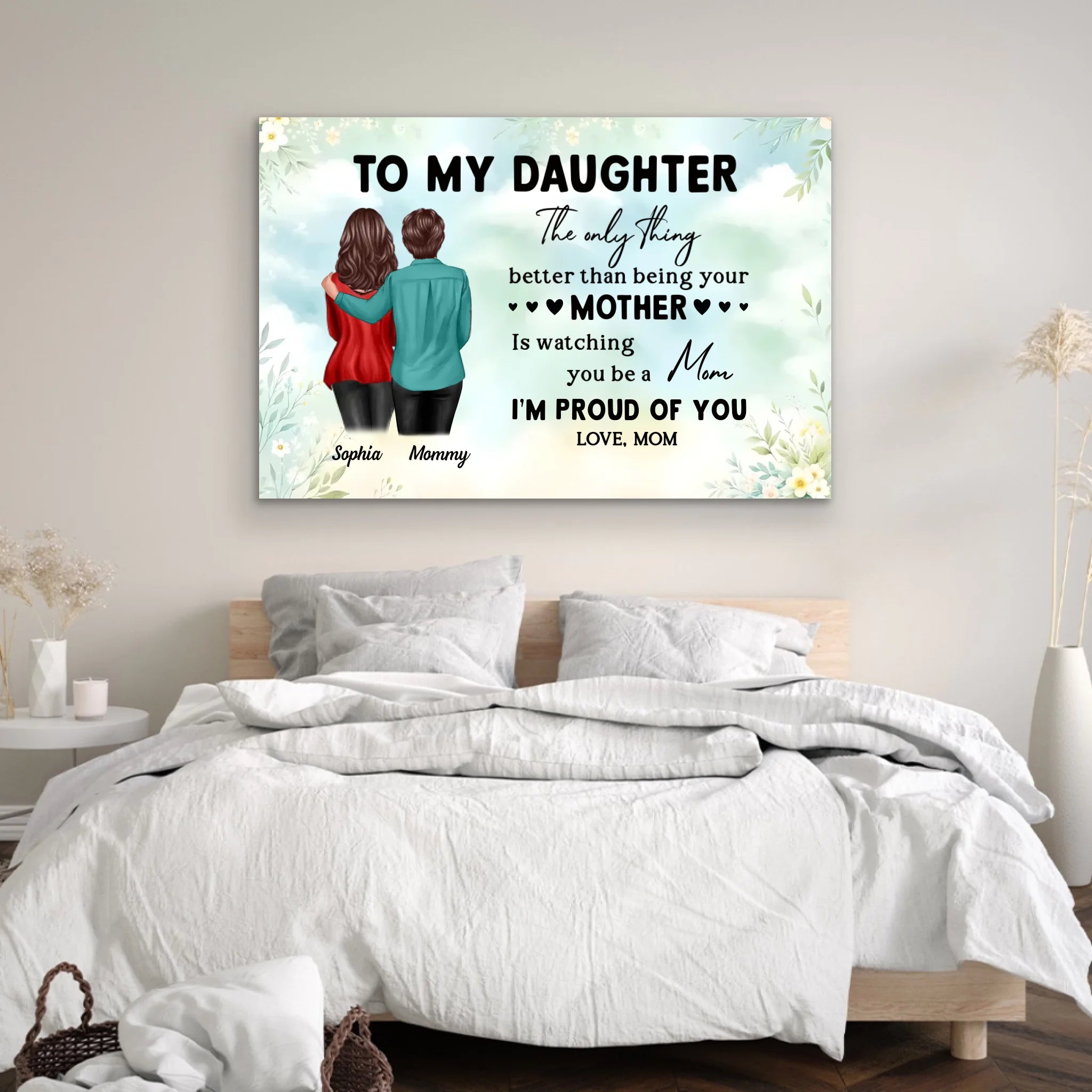 Personalized Canvas "From Mom To Daughter – Mother's Day gift"