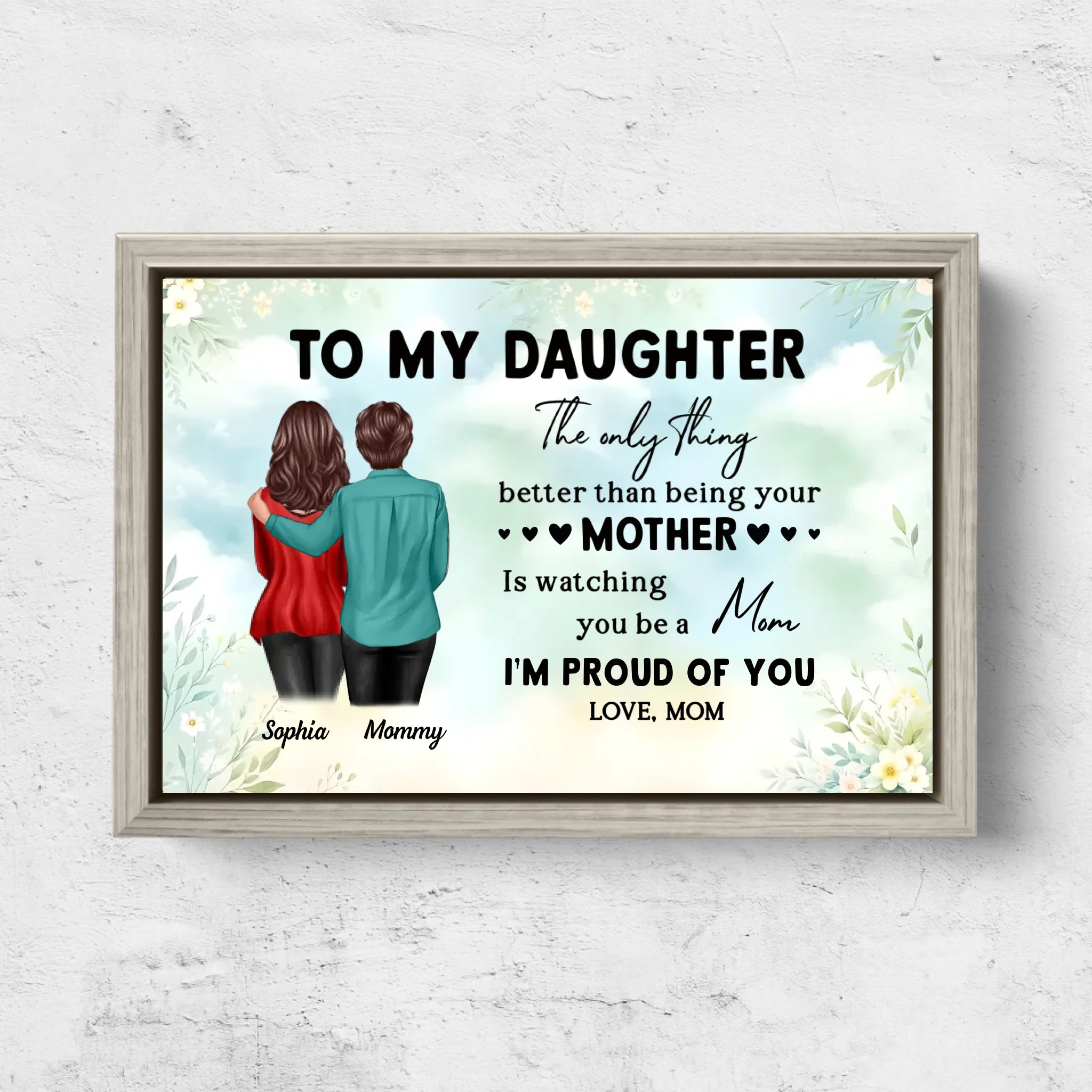 Personalized Canvas "From Mom To Daughter – Mother's Day gift"