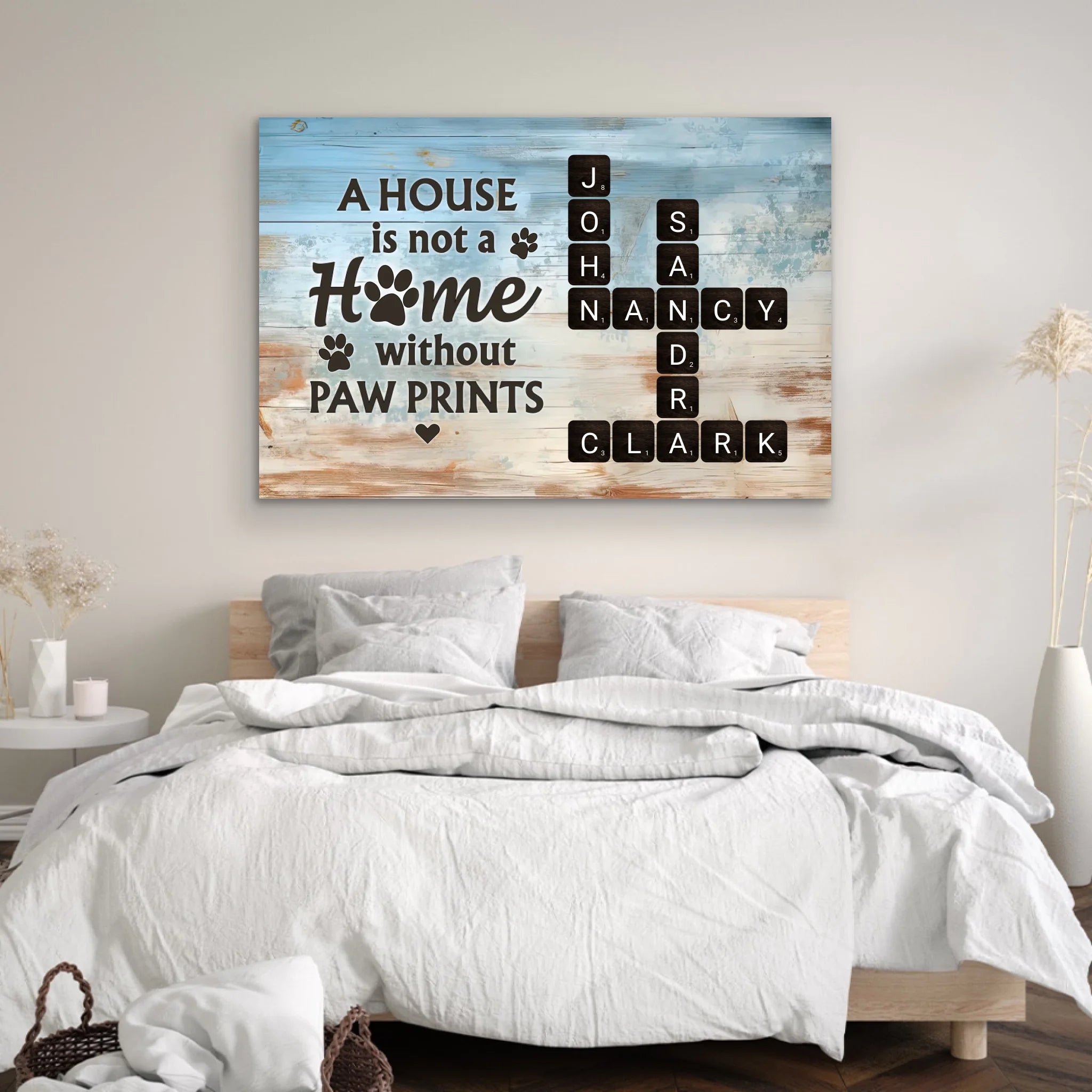 Personalized Canvas “A house is not a home without paw prints"